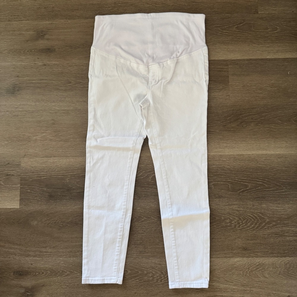 SHEIN Maternity Jeans Women XL White Over Belly Skinny Denim sa2209017095565